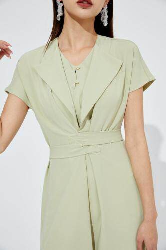 双领设计连衣裙，女装连衣裙，M&VC