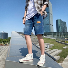 牛仔短裤男士夏季宽松直筒薄款潮流七分中裤休闲五分裤子9206-P30，男装牛仔裤，电商A318