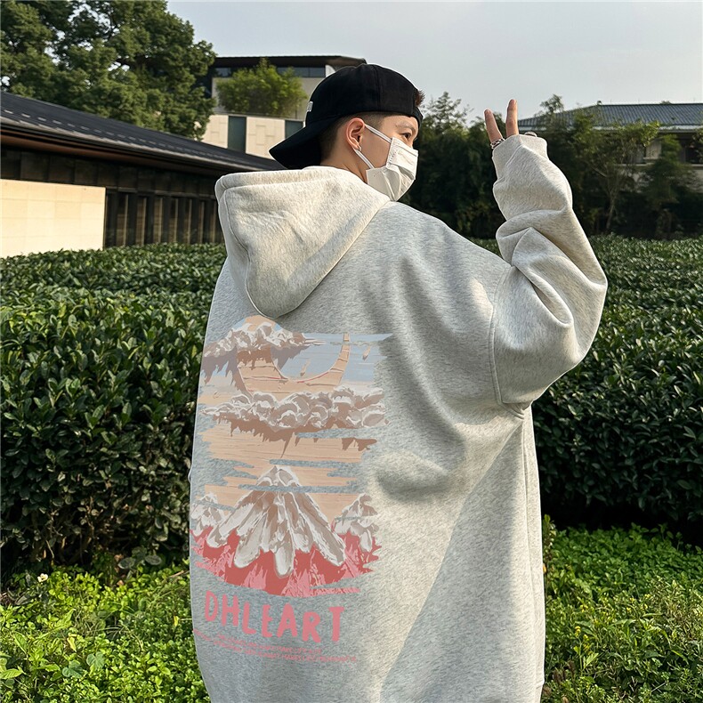 抖音供货、复合重磅400克现货连帽卫衣宽松上衣FM418-P45,男装卫衣,星座610B-1