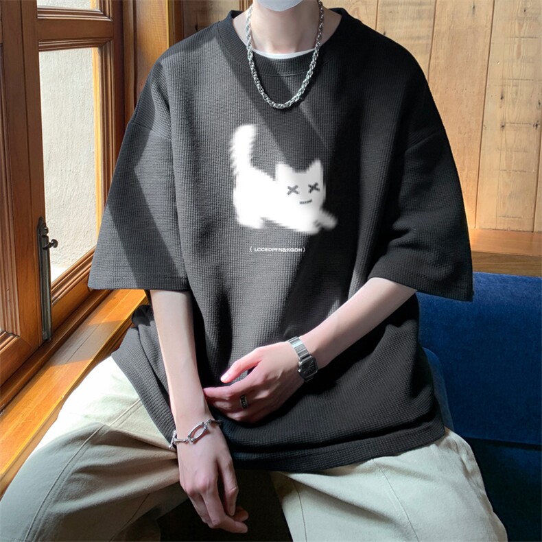 量大优供视频华夫格短袖T恤半袖男HDX445-特P18,男装T恤,电商B371