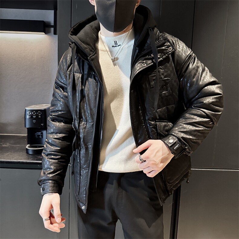 店主大棉衣冬季潮牌皮棉袄男社会小伙版型工装外套袄子8006-P158,男装棉衣,电商D327