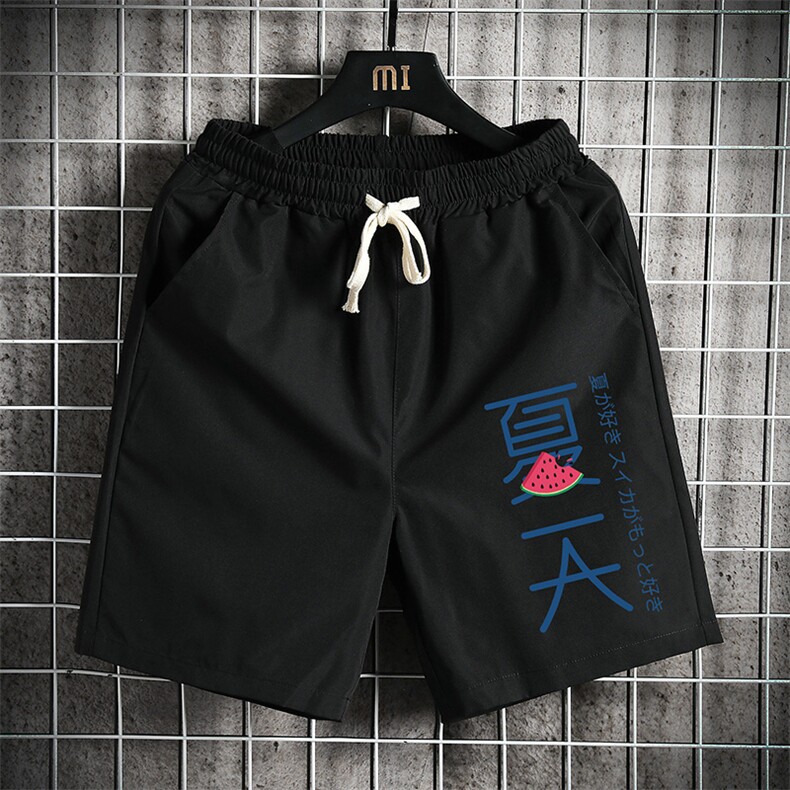 DK39192-P15港风休闲短裤男士大码运动五分裤男中裤男马裤网格,男装休闲裤,电商A040A
