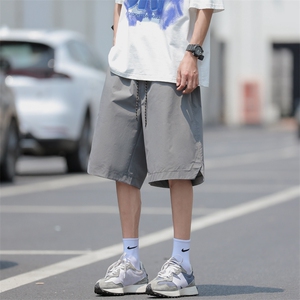 休闲短裤男韩版潮流痞子帅气2023夏季新款ins口袋五分裤K4274-P26图片