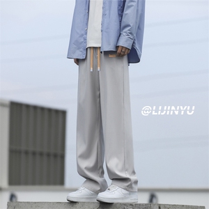 简约时尚男士美式高街新款百搭休闲宽松长裤男1229-特批27图片