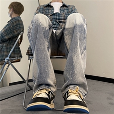 潮款扎染渐变牛仔裤美式hiphop长裤潮款直筒裤A061-AN00497-特P50，男装牛仔裤，电商A061