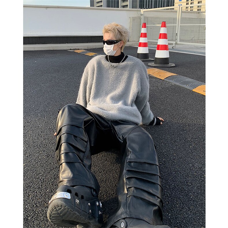 日系潮牌毛衣男秋冬新款复古休闲加厚保暖水貂毛针织衫91994-p65,男装针织衫/毛衣,星座1008-1