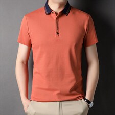男士短袖t恤夏季男士翻领上衣服半袖体恤潮流休闲男装t桖衫,男装T恤,电商B212（原钱塘6029）