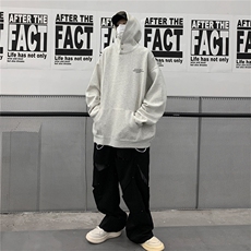 供抖音丶重磅高品棉350克排扣连帽烟雾v卫衣LW6132-特p58控78，男装卫衣，星座508（原C305）