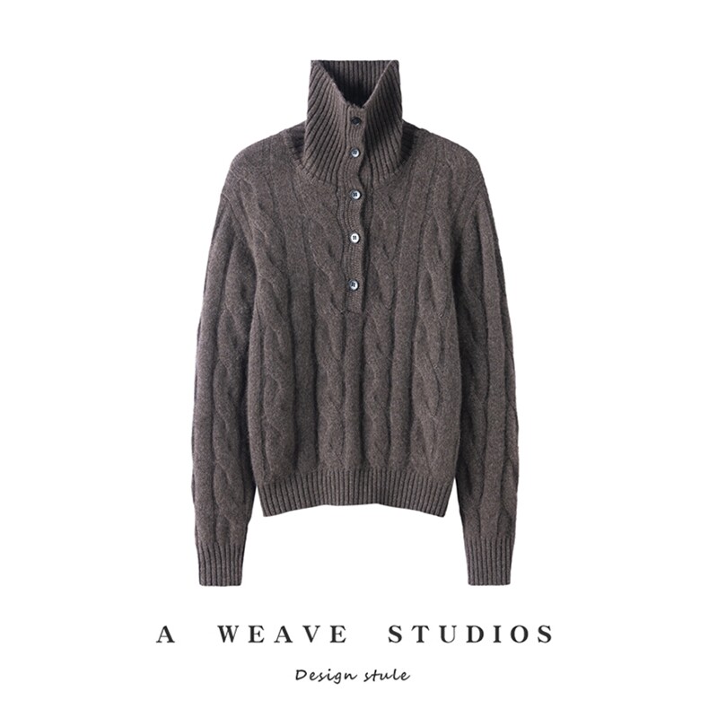 2025时尚百搭三股娇花高龄套衫，女装针织衫/毛衣，兴泰羊绒