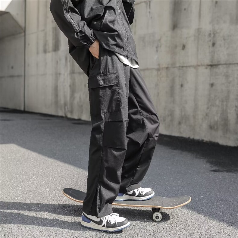 vibe美式街头裤子ins高街潮拉链工装裤男直筒机能冲锋裤K2941-P37,男装工装外套,星座1008-1