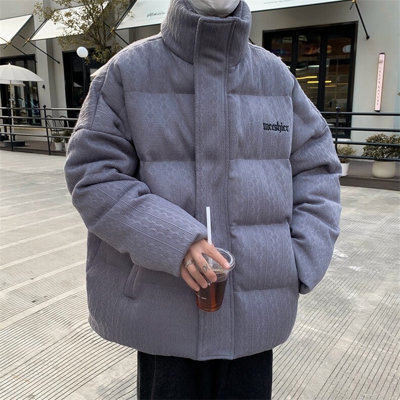 港风冬款男棉衣提花字母刺绣棉服保暖休闲棉袄MY40P90,男装棉衣,星座1013-1