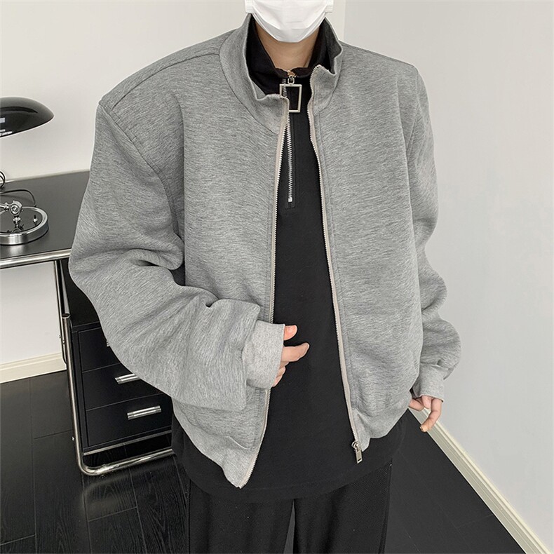 cleanfit设计感垫肩外套男高级感廓形短款飞行夹克春季JK2414P98,男装夹克,星座512-1（原513-3）