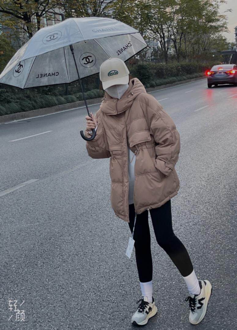 韩版收腰版羽绒服，女装羽绒服，玩美