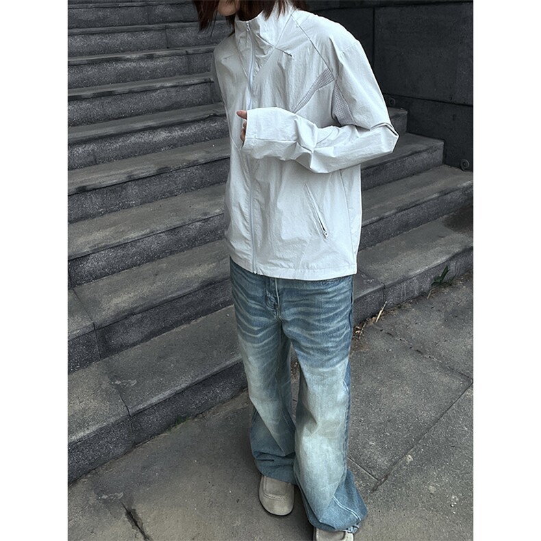 春夏款高品质冰感速干防晒服休闲户外运动外套透气弹力机能风夹克,男装防晒衣,电商A486