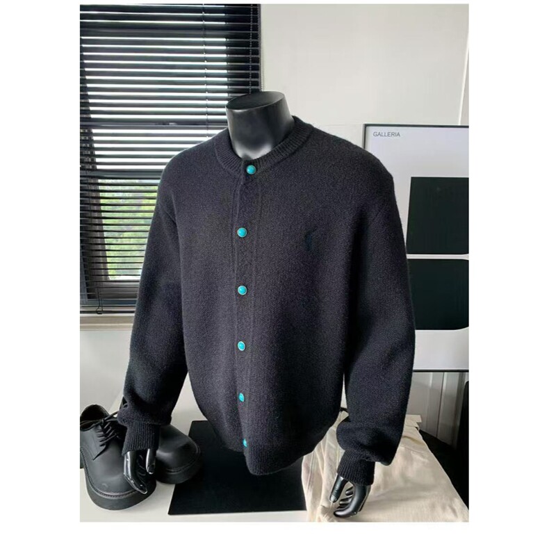 有货D5016-批75绿松石棒球服外套男春秋季新款针织开衫,女装短外套,星座603-2