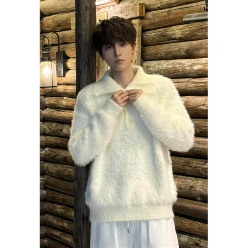 毛绒高领针织衫款秋冬新款韩系慵懒风宽松套头长袖毛衣MY9556，男装针织衫/毛衣，星座1116A（原606A-3）