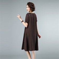 2021夏款新款拼接大码女装连衣裙235款，女装连衣裙，秋牧寒烟