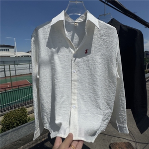 TS1风棉麻透气凉爽长袖刺绣衬衫慵懒学院高级面料 有套装图片