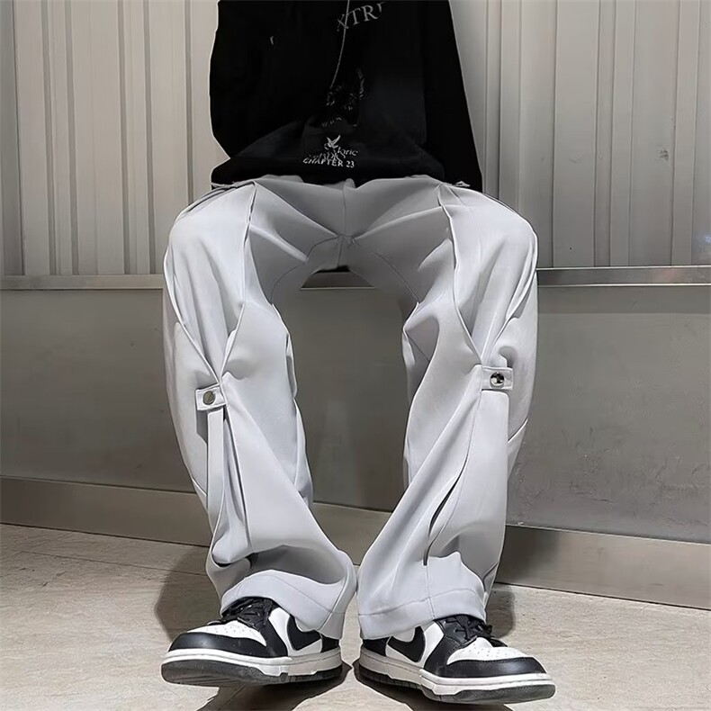 男秋季新款港风休闲裤休闲拖地西裤GK51P35,男装休闲裤,星座1116-2