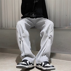 男秋季新款港风休闲裤休闲拖地西裤GK51P35，男装休闲裤，星座1116-2