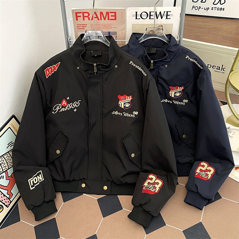 美式复古刺绣徽章座山雕棉衣外套男女加厚保暖夹克M0953-P90,男装夹克,星座308B-2