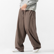 秋冬大码日系复古工装拼接休闲裤阔腿裤美式休闲潮男女K276/P70，男装休闲裤，钱塘713