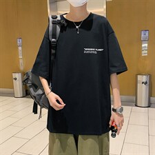 新款港风ins宽松半袖T恤男韩版潮流夏季圆领短袖打底衫T696-P28，男装T恤，星座512-4