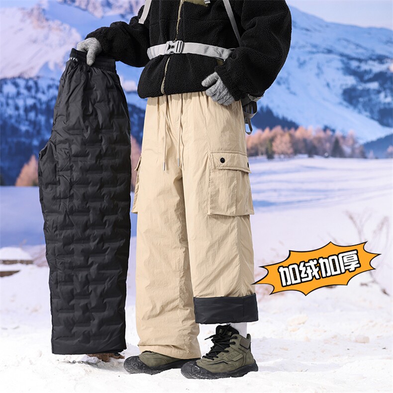 真！！标90绒羽绒裤内所暖工装伞兵裤A014-DY25099-P155，男装棉裤，电商A014