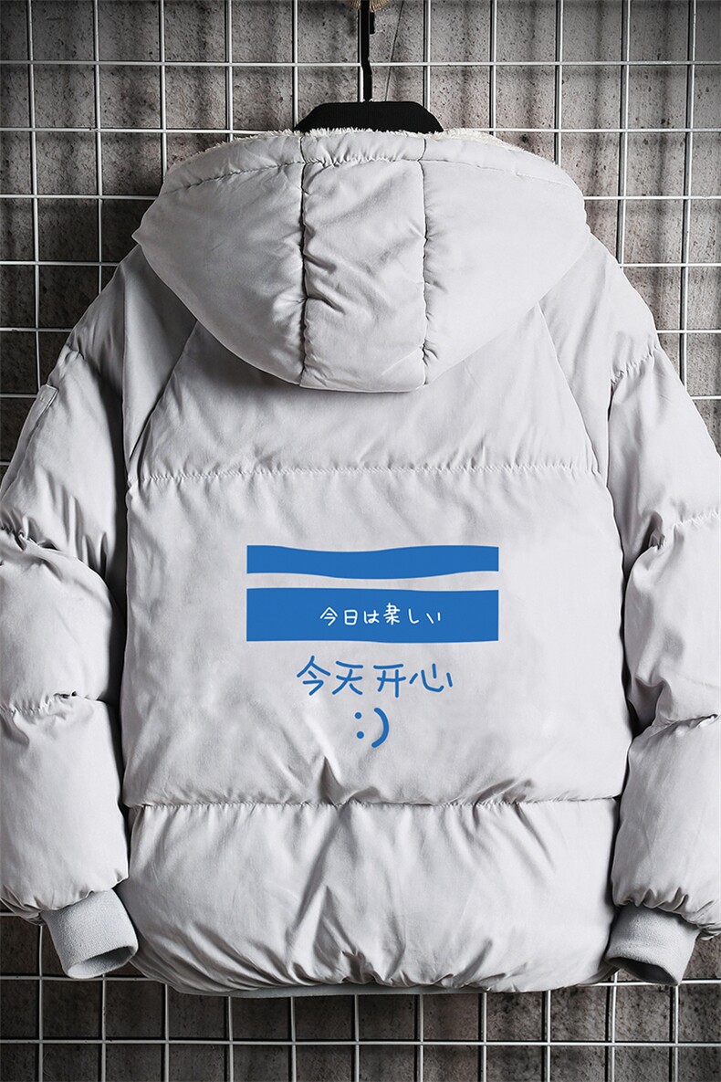MY16033-P100加厚加绒连帽衣男大码服男面包服男网格挂拍,男装棉衣,电商A040A