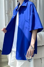 9色冰丝纯色百搭衬衫男短袖薄宽松半袖衬衣垂感BSD13P2539，男装T恤，电商B413-1