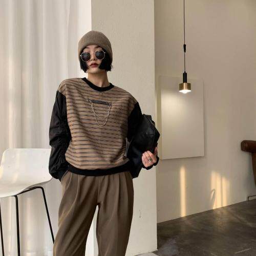 春装新款拼接工艺欧美风简单百搭，女装，俊泽.哈妮