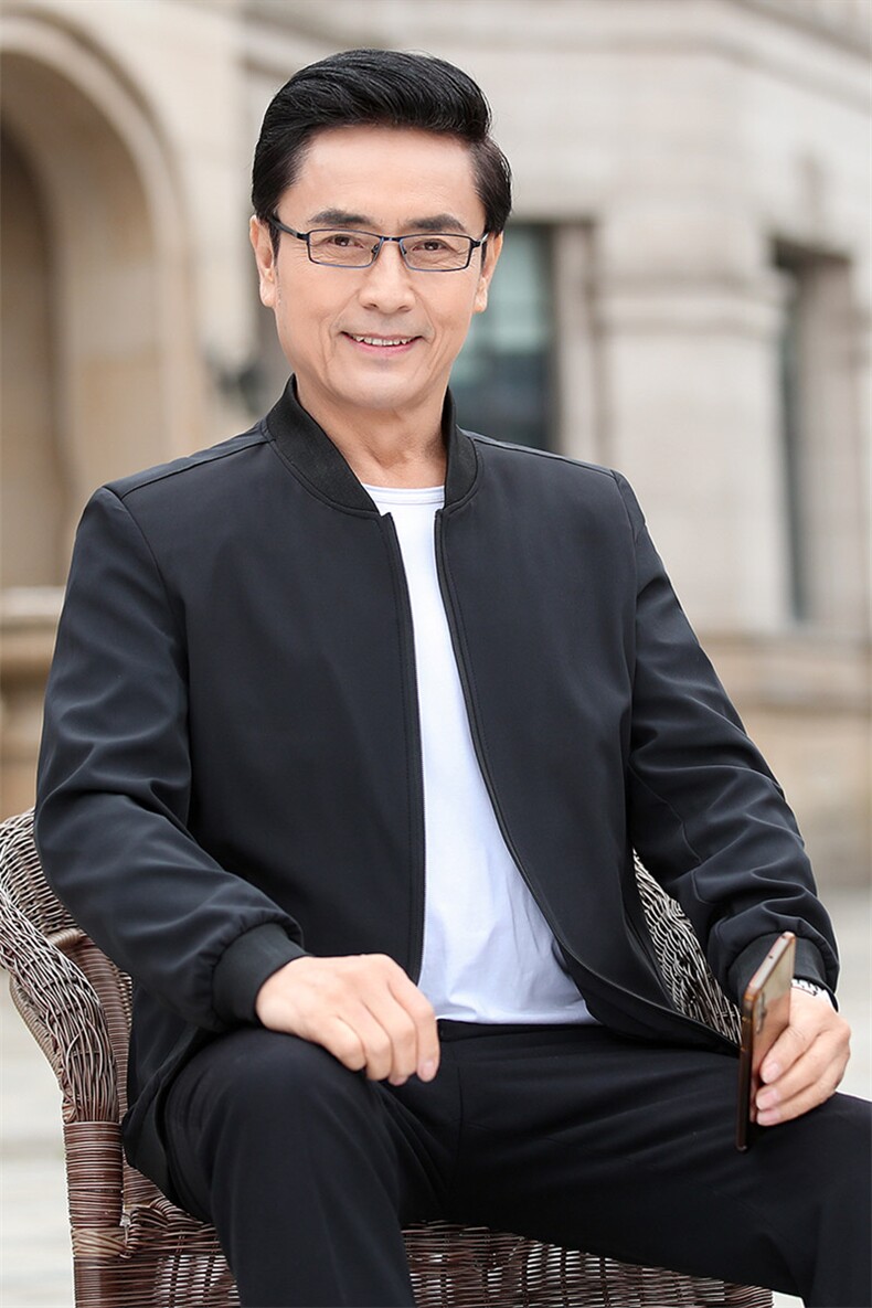 夹克外套春季男士新款休闲春装中老年男士纯色上衣服装运动服男装,男装夹克,电商B212（原钱塘6029）