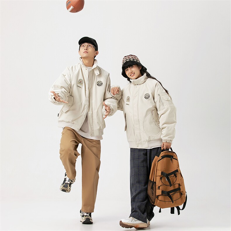 2026冬季新款男装日系潮牌宽松休闲连帽棉服加厚外套MY360-F156图片