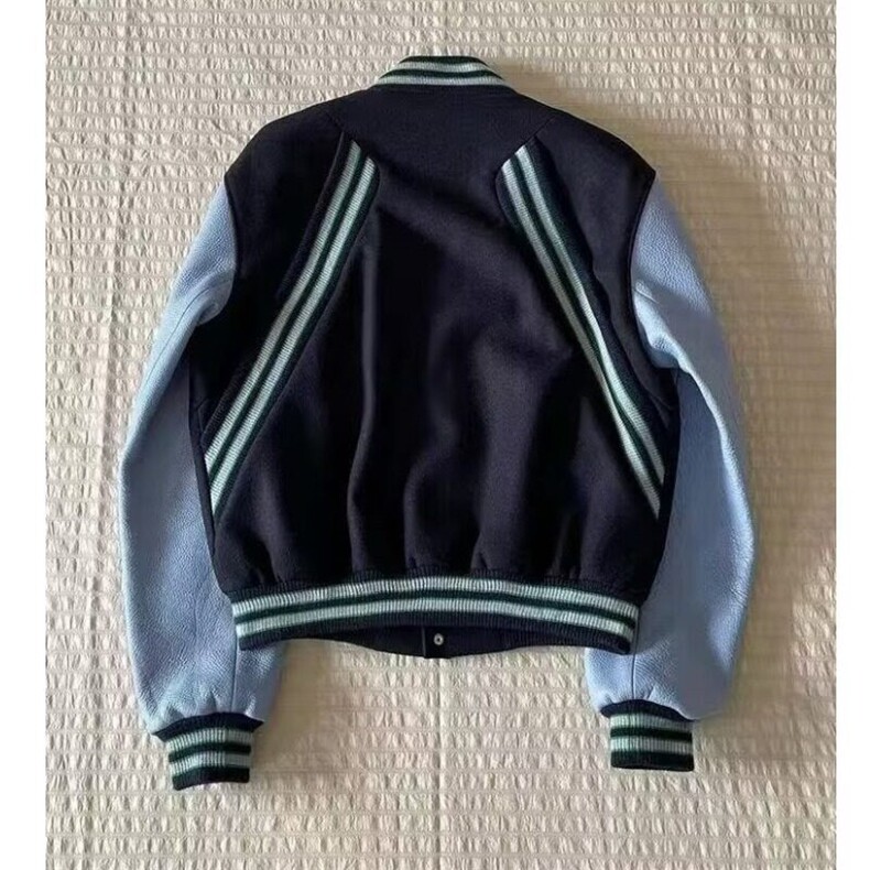 黑木kiko棒球服男款美式高街vibe毛呢夹克cleanfit毛巾绣短款外套,男装夹克,星座603-2