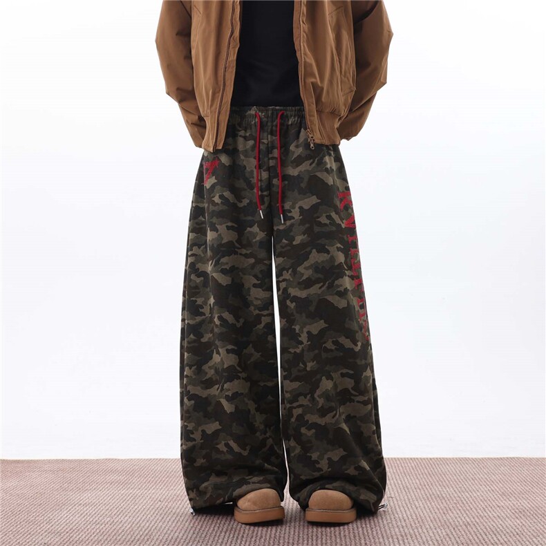 美式复古迷彩工装裤男女情侣宽松直筒休闲裤潮NZ892-P50,男装工装外套,星座308B-2