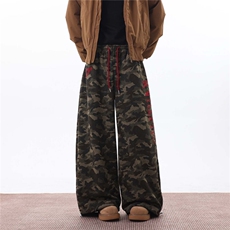 美式复古迷彩工装裤男女情侣宽松直筒休闲裤潮NZ892-P50，男装工装外套，星座308B-2