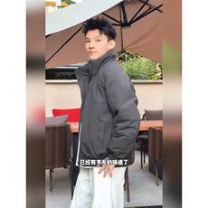 现货美式高街休闲夹克冬季三防立领纯色户外工装加厚棉服外套，男装夹克，电商A486