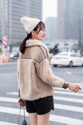 冬季现货三七毛皮毛一体，女装，春语雨桐