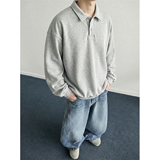 抖音得物高品质二开26春装美式高街结构设计POLO翻领卫衣外套W77，男装Polo衫，电商A486