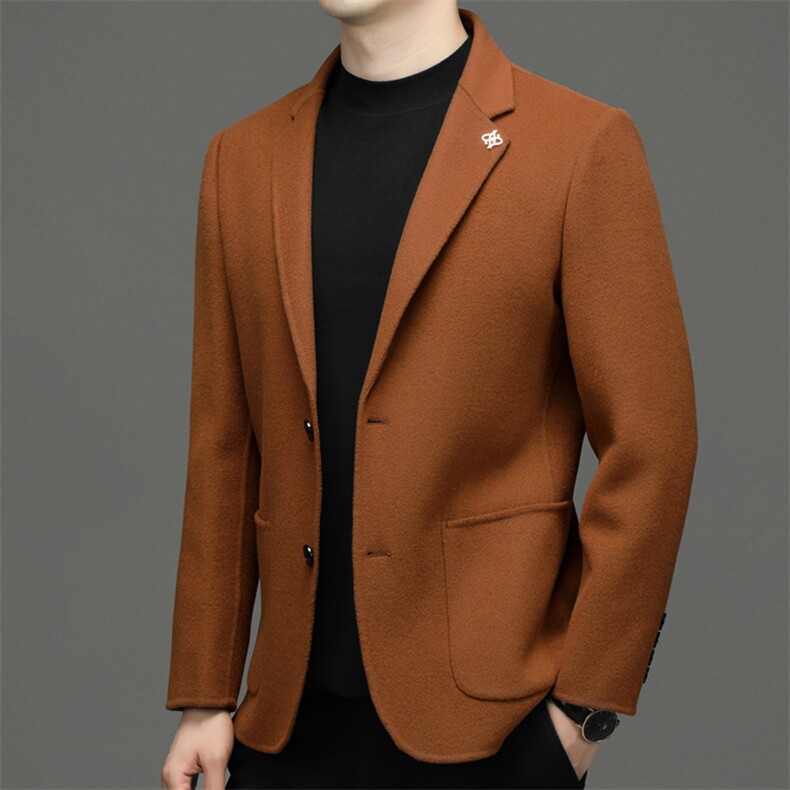 DZ2267钱塘2020-3中年男士冬季厚款时尚休闲百搭西服外套P185,男装西服,钱塘207-3