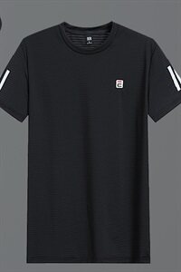 男大码圆领短袖T恤弹力网眼透气 5032-1_T83(L-X4LP40 5XL-9XLP45图片