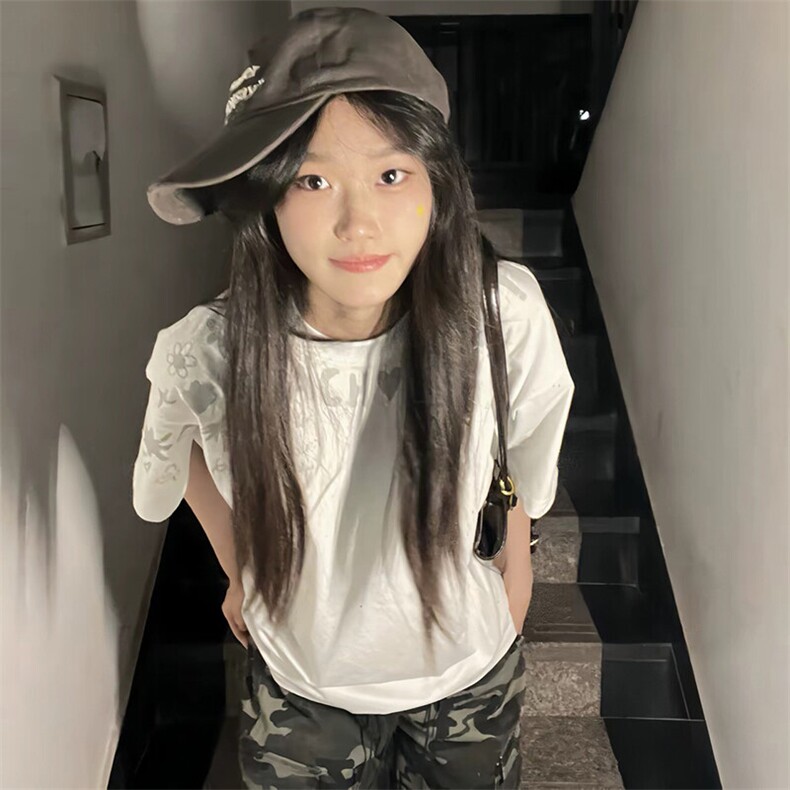 万针全刺绣工艺抖音得物高品质260克重磅纯棉双纱美式高街短袖T恤,男装T恤,电商A486