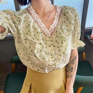 夏新品碎花连衣裙小衫姐妹款图片