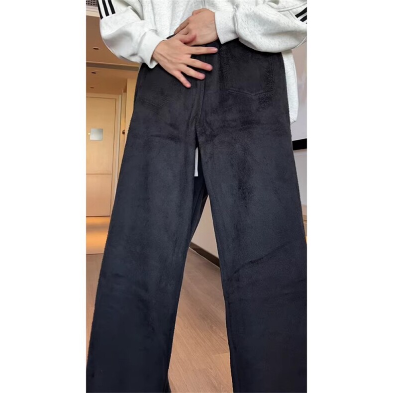 1506-1/KFGY619-A1松紧腰直筒/P42冬休宽松牛仔裤男加绒直筒裤子,男装牛仔裤,星座1506-1