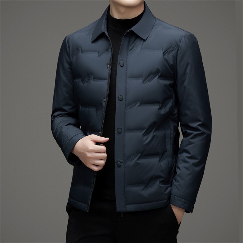 V3127钱塘2020-3时尚休闲冬季厚款中年男士90鹅绒羽绒服P198,男装羽绒服,钱塘207-3
