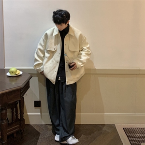 TP75W316美式复古外套男女通用2025秋季新款高级感痞帅宽松夹克图片