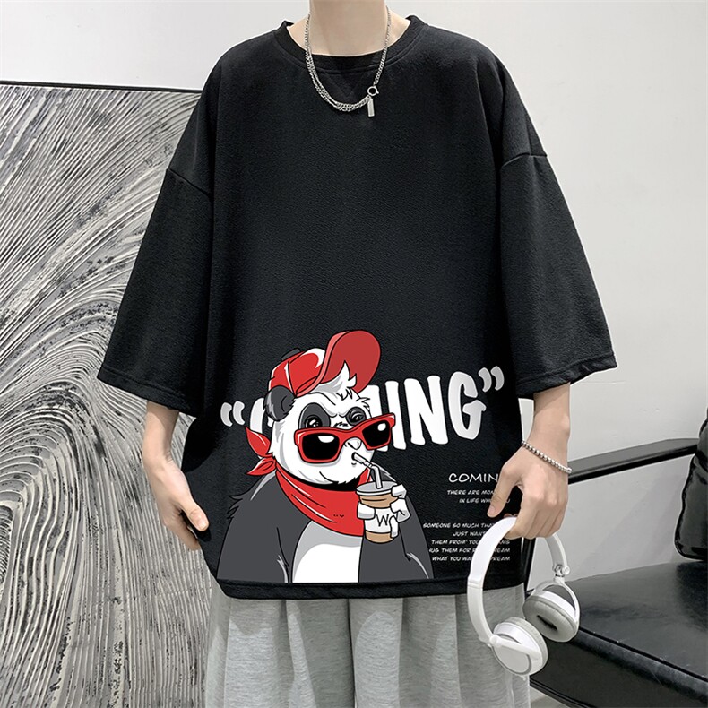 Q11218-P30春夏季七分袖t恤男大码五分袖男短袖中袖大皂风,男装T恤,电商A040