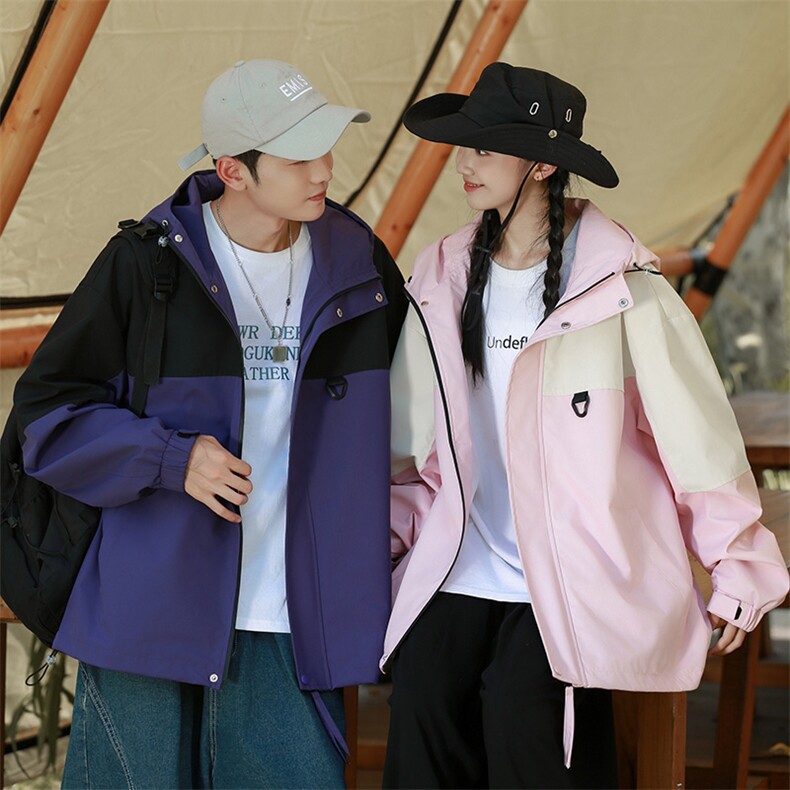 Cityboy情侣时尚连帽冲锋衣外套夹克团体班服,男装夹克,星座301D-5(原星座1415）