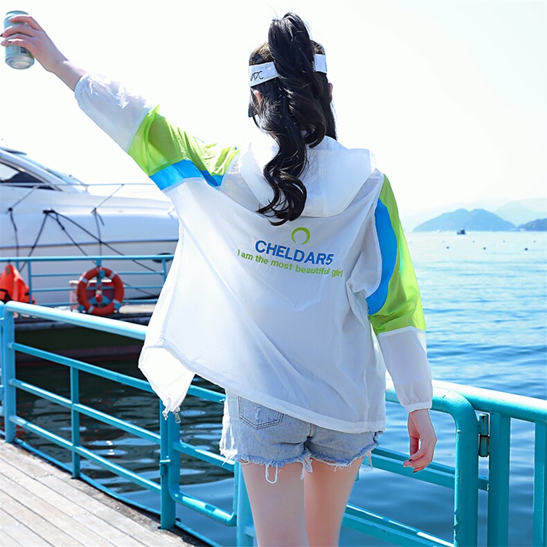 户外防晒衣女2023夏季新款女款透气轻薄运动沙滩防晒服薄款外套衫，女装防晒衣，浙宝281