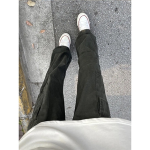 GZK112LL-特P55 cleanfit军绿色工装裤男款宽松直筒阔腿裤图片